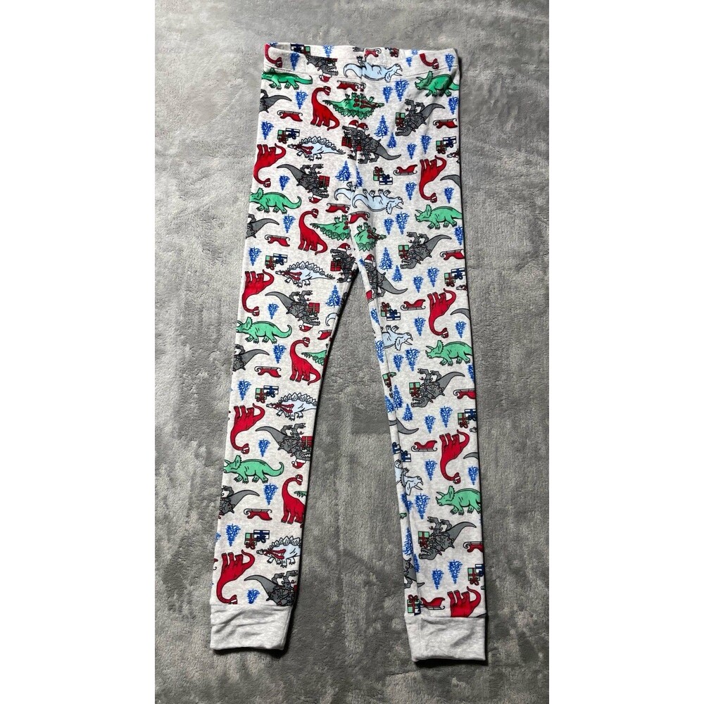 Wonder Nation Christmas Dinosaurs Pajama Pants Boys Size 10 Buttery Feel Fabric